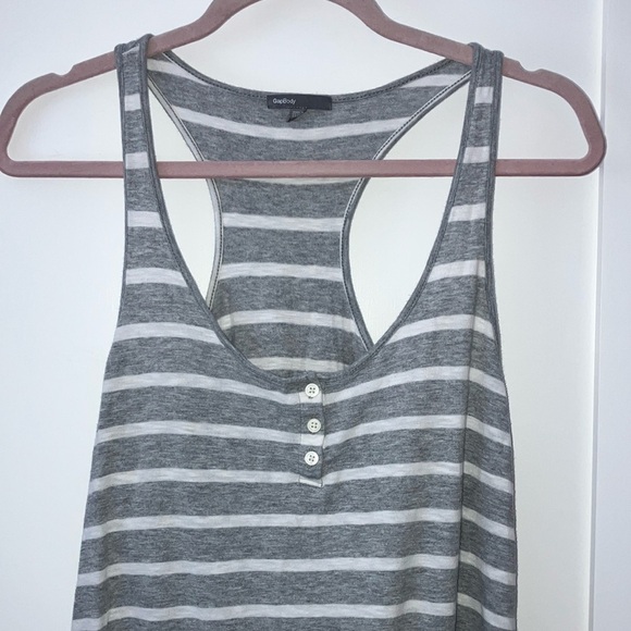 GAP medium women’s romper - cotton gray/ White nautical Striped Jumpsuit - Picture 6 of 16